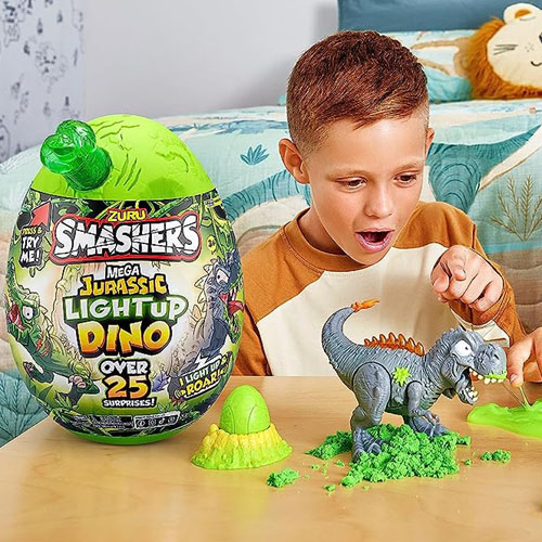 Smashers Mega Jurassic Light Up Dino Egg with Over 25 Surprises (T-Rex) $15 (Reg. $27) – Lowest price in 30 days