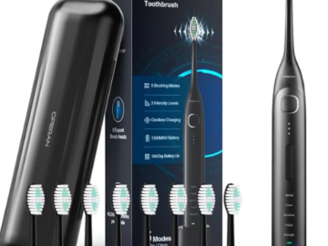 Invest for a comprehensive oral care solution with Sonic Rechargeable Toothbrush for Adults and Kids for just $13.79 After Code + Coupon (Reg. $45.99) – Prime Exclusive Deal!