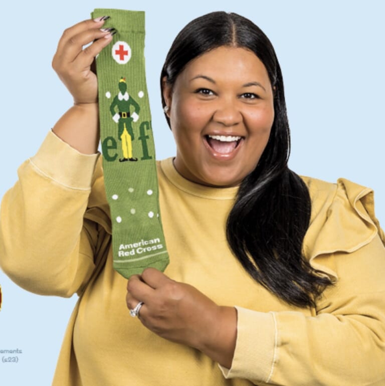 Free Pair of Elf Socks when you Donate Blood!