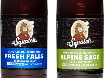 Today Only! Dr. Squatch 2-Pack Natural Deodorant for Men $27.50 (Reg. $40) – $13.75 each!