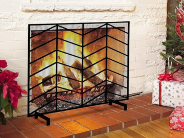 Enhance the safety and style of your fireplace with this Single Panel Fireplace Screen Black Indoors for just $37.59 After Coupon (Reg. $50.39) + Free Shipping