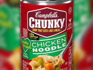 Campbell’s 8-Pack Chunky Chicken Noodle Soup as low as $8.95 After Coupon (Reg. $23.82) + Free Shipping – $1.12/Can