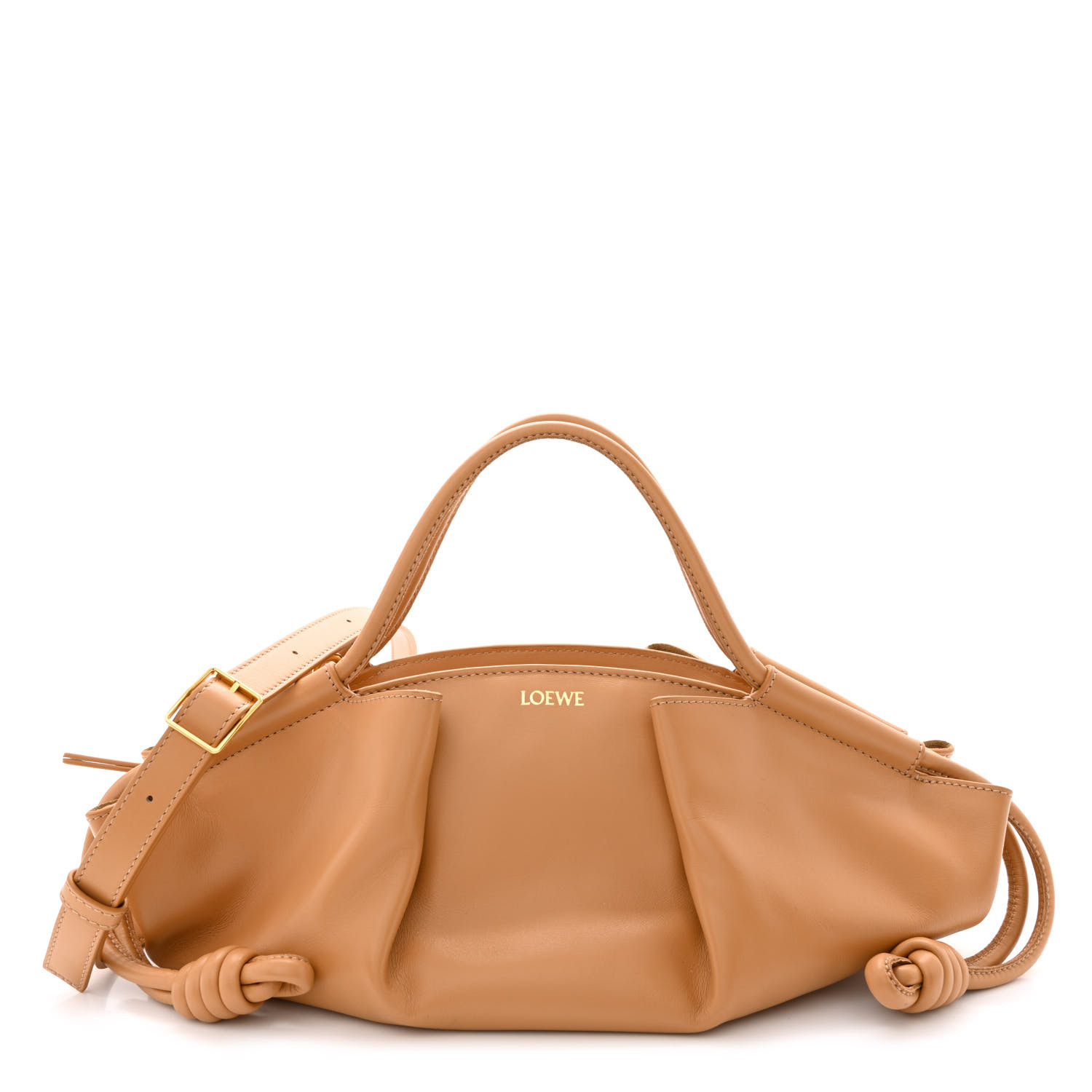 LOEWE Shiny Nappa Calfskin Paseo Bag in the color Warm Desert by FASHIONPHILE