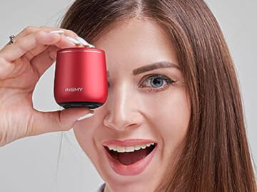Waterproof Mini Bluetooth Speaker, Red $15.19 After Coupon (Reg. $19) – Pocket Size, Up to 10 hours of playback