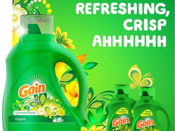 Gain Aroma Boost 2-Pack Liquid Laundry Detergent, Original Fresh as low as $12.03 After Coupon (Reg. $17.68) + Free Shipping – $6.02/45 Loads Bottle