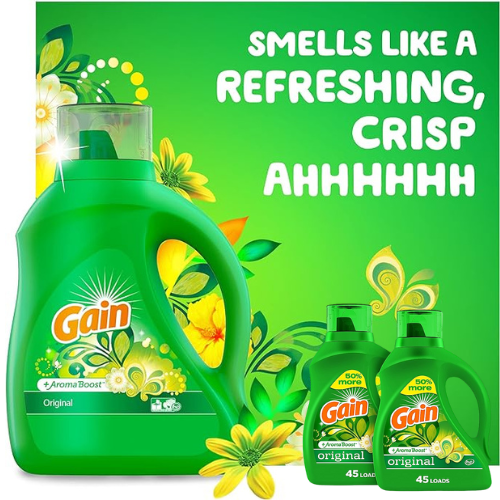 Gain Aroma Boost 2-Pack Liquid Laundry Detergent, Original Fresh as low as $12.03 After Coupon (Reg. $17.68) + Free Shipping – $6.02/45 Loads Bottle