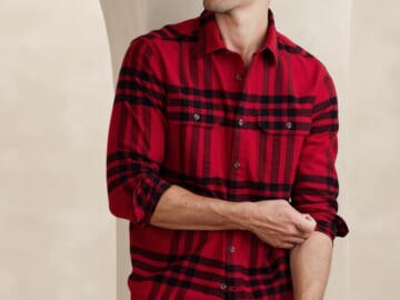 Men's Flannel Shirts at Banana Republic Factory for $25 + free shipping w/ $50