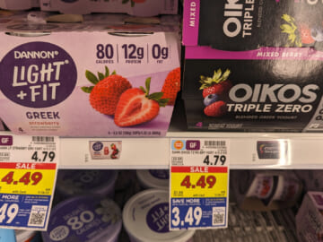 Dannon Light+Fit Yogurt 4-Packs As Low As $3.49 At Kroger (87¢ Per Cup!)