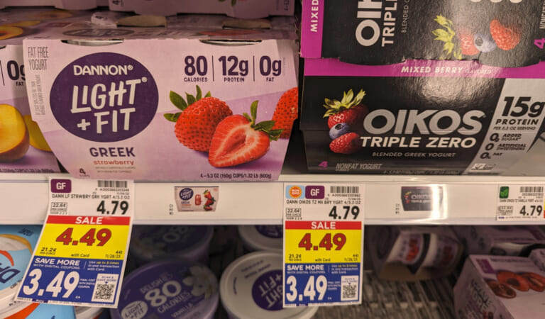 Dannon Light+Fit Yogurt 4-Packs As Low As $3.49 At Kroger (87¢ Per Cup!)