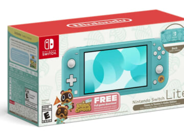 Nintendo Switch Lite Animal Crossing New Horizons Bundle for $199 + free shipping