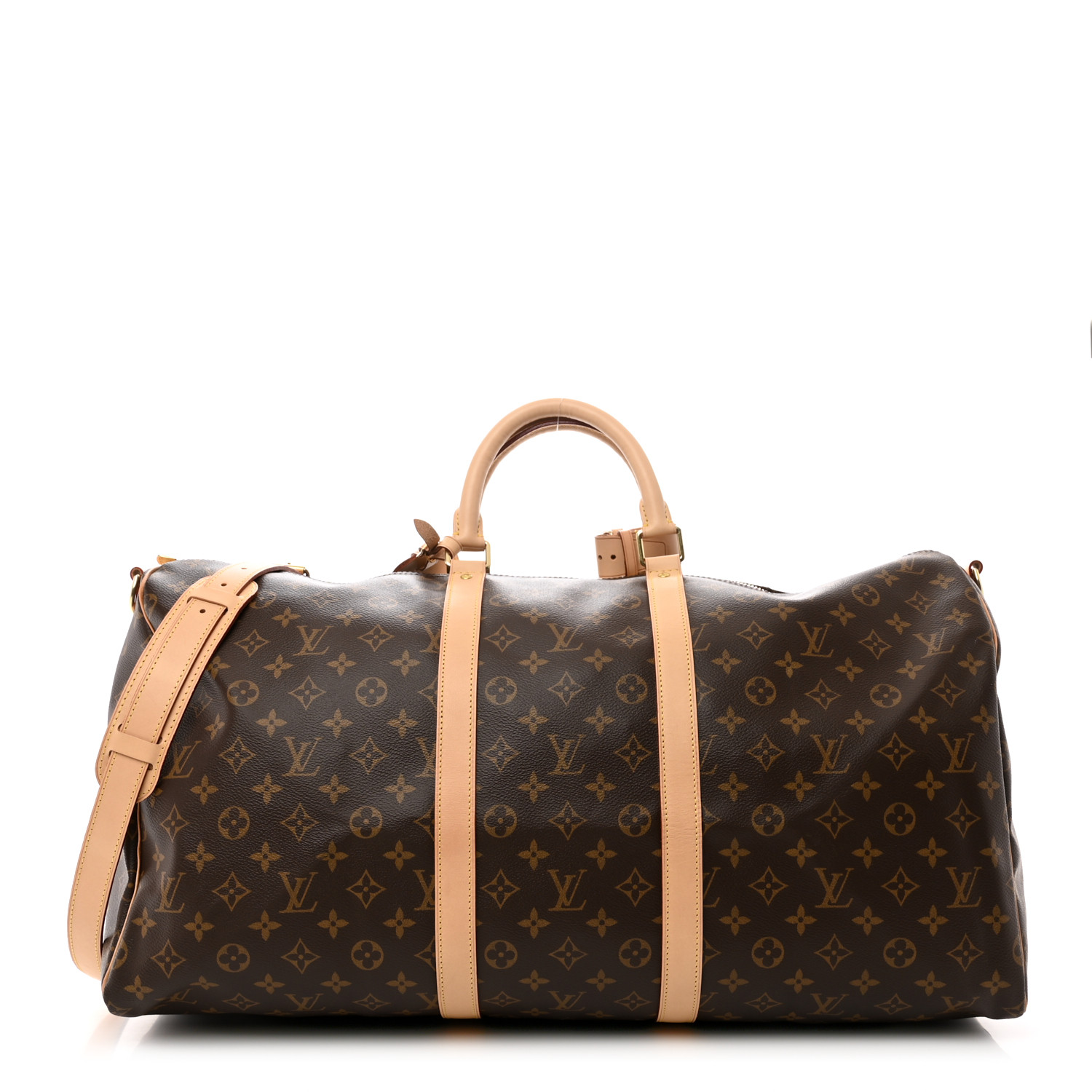 LOUIS VUITTON Monogram Keepall Bandouliere 55 front view image of LOUIS VUITTON Monogram Keepall Bandouliere 55 by FASHIONPHILE