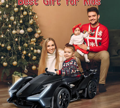 Lamborghini V12 Vision GT Battery Powered Electric Car $199 After Coupon (Reg. $370) + Free Shipping – with Remote Control, Spring Suspension, LED Lights, Bluetooth, Music