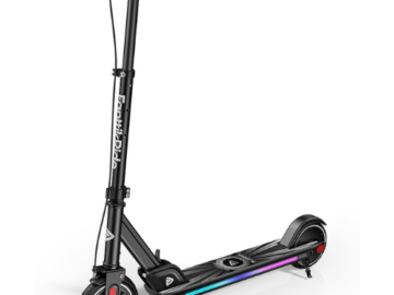 Gift your young rider an experience they’ll never forget with this Electric Scooter LED Colorful Lights with Bluetooth Music for Kids for just $209.97 After Code + Coupon (Reg. $299.97) + Free Shipping