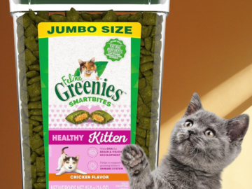 Greenies 1-Pound Smartbites for Kittens Treats, Chicken as low as $7.19 After Coupon (Reg. $20) + Free Shipping