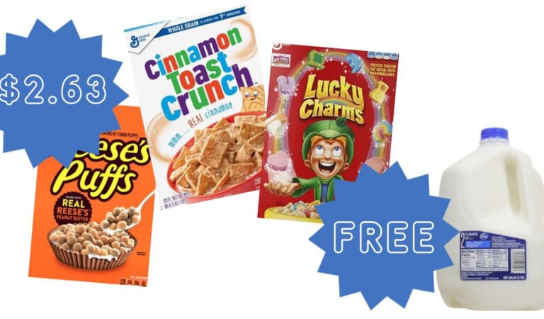 $2.63 General Mills Cereal & FREE Milk at Kroger!