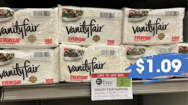 Stock Up on Vanity Fair Napkins for just $1.09