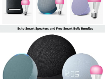 Amazon Black Friday! Up to 71% Off Echo Smart Speakers and Free Smart Bulb Bundles