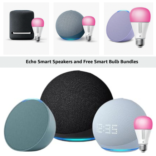Amazon Black Friday! Up to 71% Off Echo Smart Speakers and Free Smart Bulb Bundles