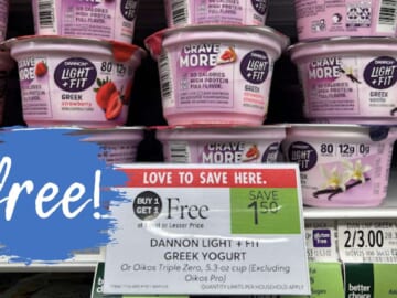 Get 5 Dannon Light + Fit Yogurt Cups for FREE!