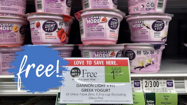 Get 5 Dannon Light + Fit Yogurt Cups for FREE!