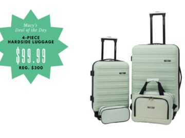 Macy’s 4-Piece Hardside Luggage Set $99.99 (reg. $300)