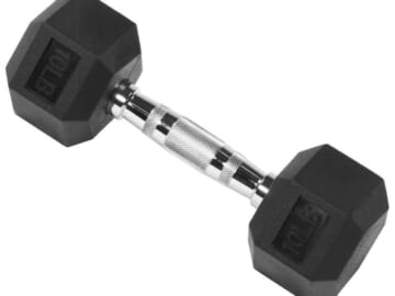 BalanceFrom Rubber Encased Hex Dumbbells From $8 + free shipping w/ $35
