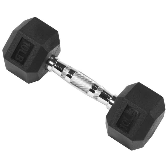BalanceFrom Rubber Encased Hex Dumbbells From $8 + free shipping w/ $35