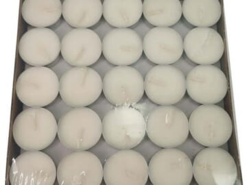 Amari White Unscented Indoor/Outdoor Tealight Candles 100ct for $5 + pickup