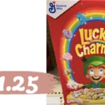 $1.25 Lucky Charms Cereal at Walgreens