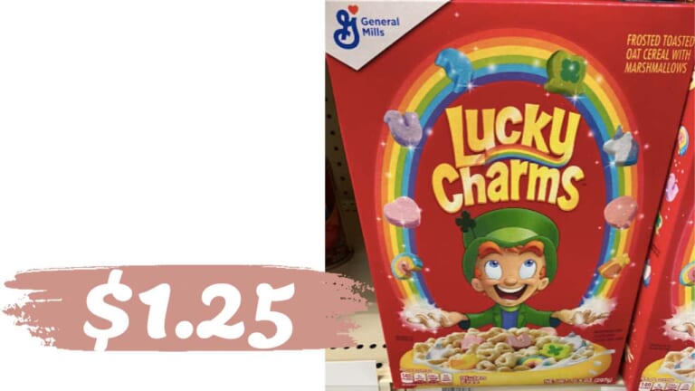 $1.25 Lucky Charms Cereal at Walgreens