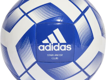 adidas Unisex-Adult Starlancer Club Soccer Ball (Size 5, Royal Blue) $10 (Reg. $18) – Lowest price in 30 days