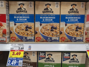 Quaker Instant Oatmeal As Low As $2.49 At Kroger