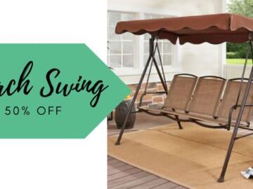 Canopy Steel Porch Swing Just $98 (Reg. $198)