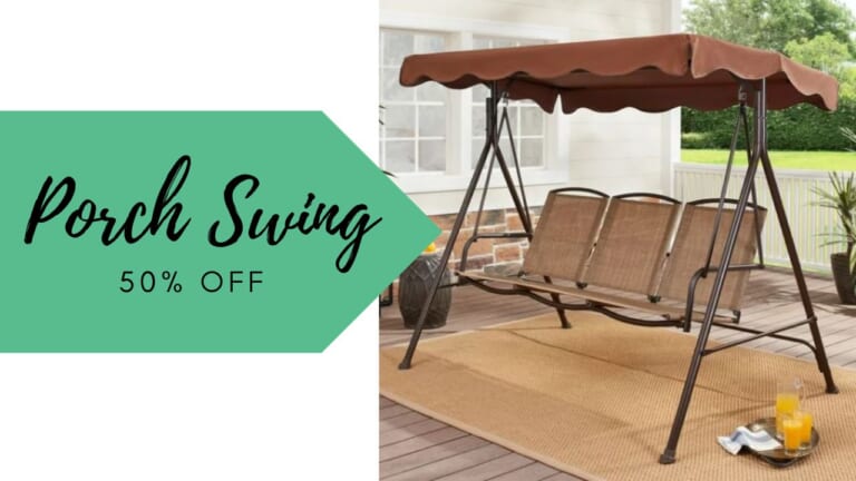 Canopy Steel Porch Swing Just $98 (Reg. $198)