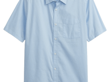 Gap Factory Men's Slim Fit Stretch Poplin Shirt for $15 in cart + free shipping w/ $50