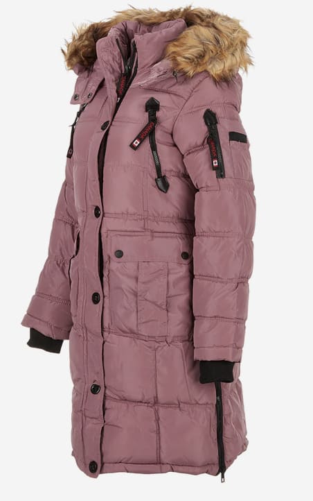 Canada Weather Gear Women's Long Puffer Hooded Coat for $60 + free shipping
