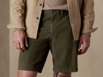 Banana Republic Factory Men's 9" Lived-In Shorts for $12 in cart + free shipping w/ $50
