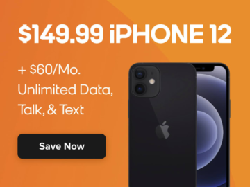 Apple iPhone 12 64GB Smartphone for Boost Mobile for $150 + $60 1-Mo Unlimited Data, Talk, & Text + free shipping