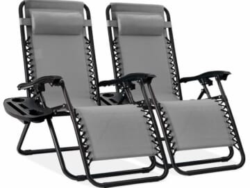 *HOT* Adjustable Steel Mesh Zero Gravity Lounge Chairs for just $39.99 each, shipped! {Black Friday Deal}