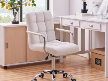 Amazon Black Friday! Enjoy the perfect combination of style and functionality with White Desk Chairs with Wheels/Armrests $58.02 Shipped Free (Reg. $95.58)