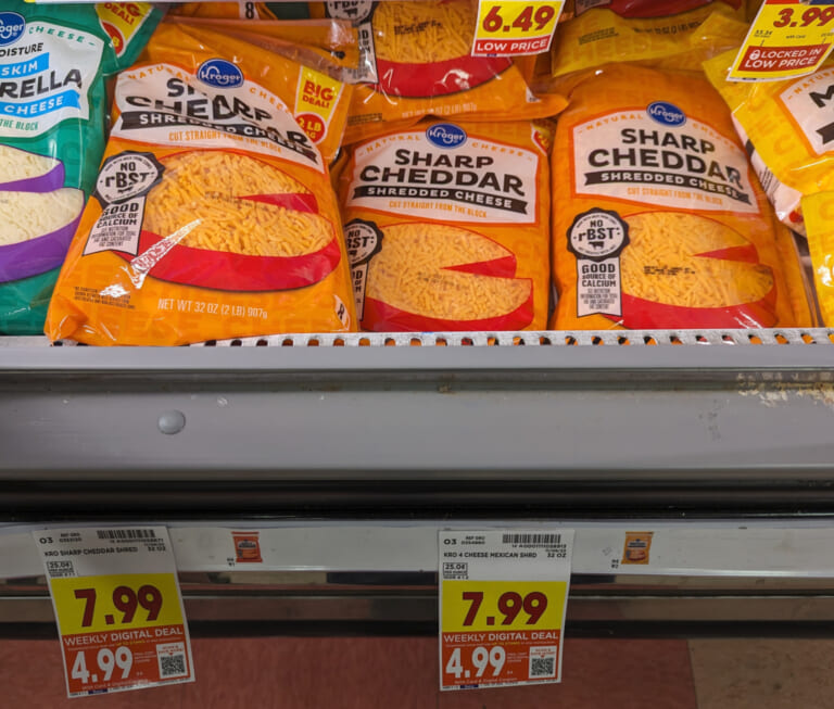 Kroger Cheese BIG Bags Or Blocks Just $4.99 At Kroger