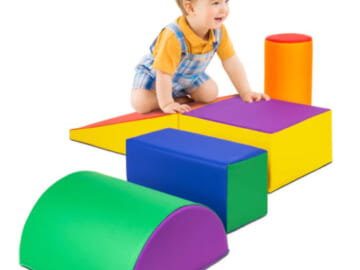 Kids Climb & Crawl Soft Foam Shapes Structure Playset, 5-Piece $99.99 (Reg. $180) + Free Shipping