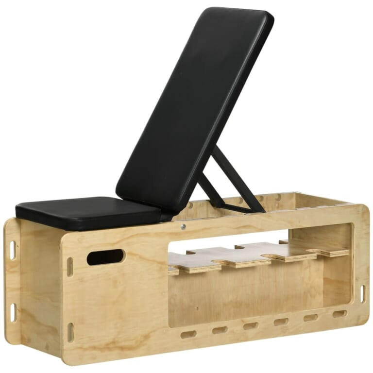 Soozier Incline Weight Bench w/ Dumbbell Rack & Resistance Bands for $134 + free shipping