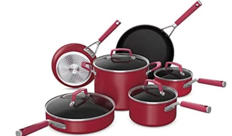 *HOT* Ninja Foodi NeverStick Vivid 10-Piece Cookware Set only $99.99 (Reg. $237!)