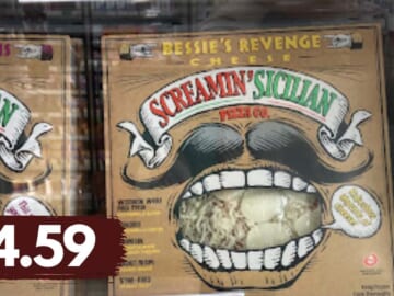 Screamin Sicilian Frozen Pizza for $4.59