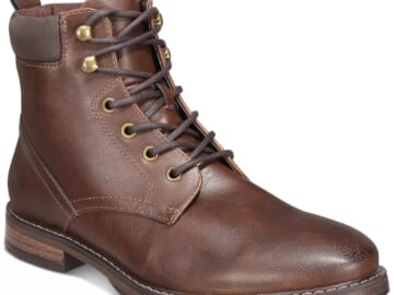 Club Room Men's Lace-Up Boots for $20 + free shipping w/ $25