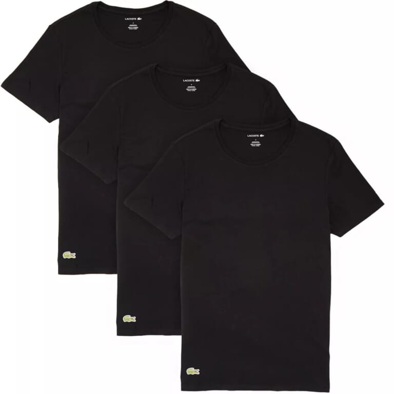Lacoste Men's Essential Cotton Undershirt 3-Pack for $26 + free shipping