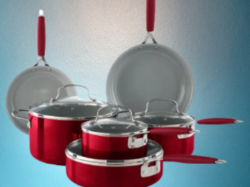 Kohl’s Black Friday! Food Network 10-Piece Nonstick Ceramic Cookware Set $45.24 After Code + Kohl’s Cash (Reg. $130) + Free Shipping – 4 Colors