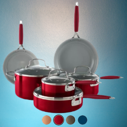 Kohl’s Black Friday! Food Network 10-Piece Nonstick Ceramic Cookware Set $45.24 After Code + Kohl’s Cash (Reg. $130) + Free Shipping – 4 Colors