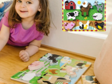 Walmart Black Friday! Melissa & Doug 8-Piece Farm Wooden Chunky Puzzle $5 (Reg. $13) – Various Characters